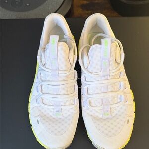 Nike White and Lime Green Athletic Shoes